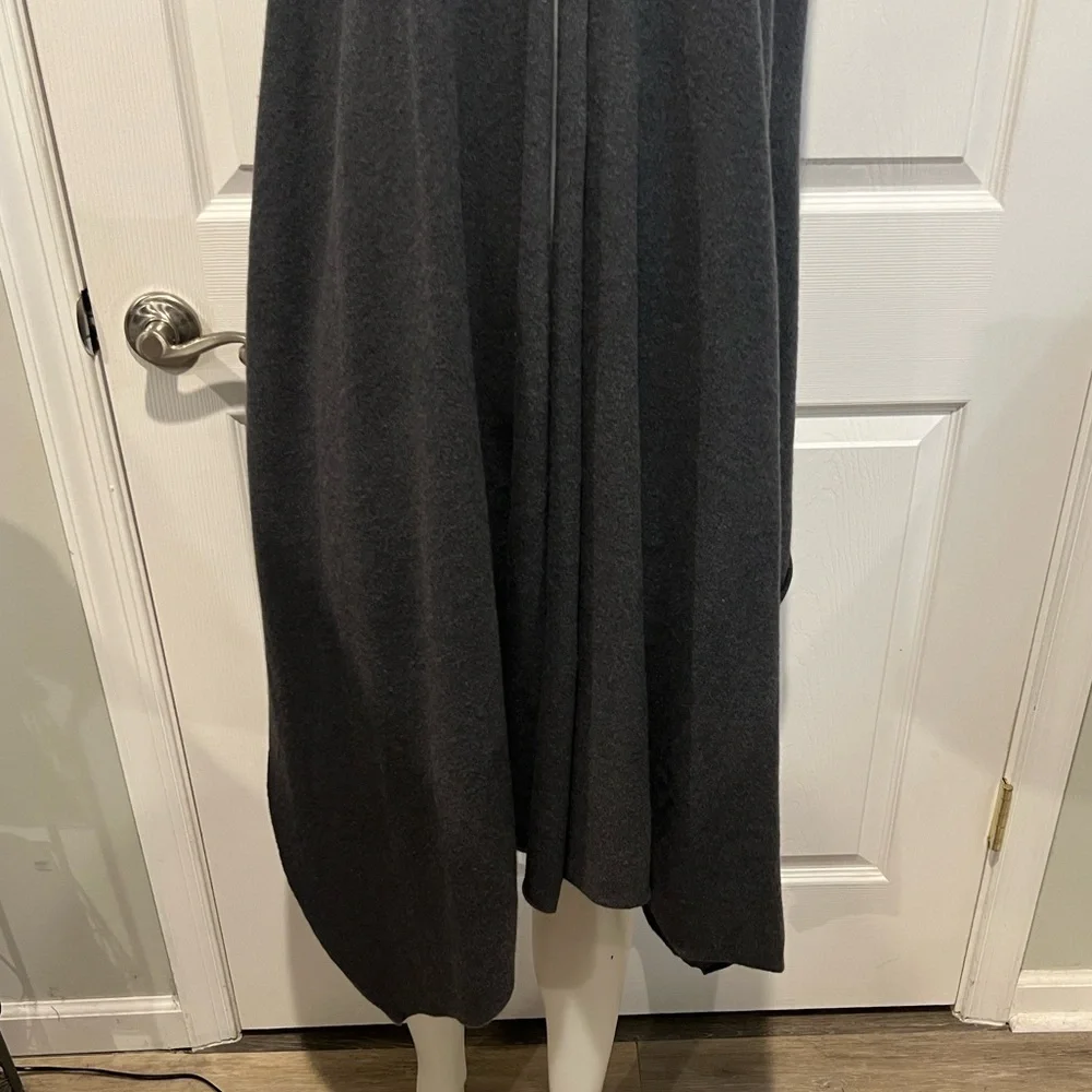 Brochu Walker merino wool blend wrap vest in shale melange gray size medium